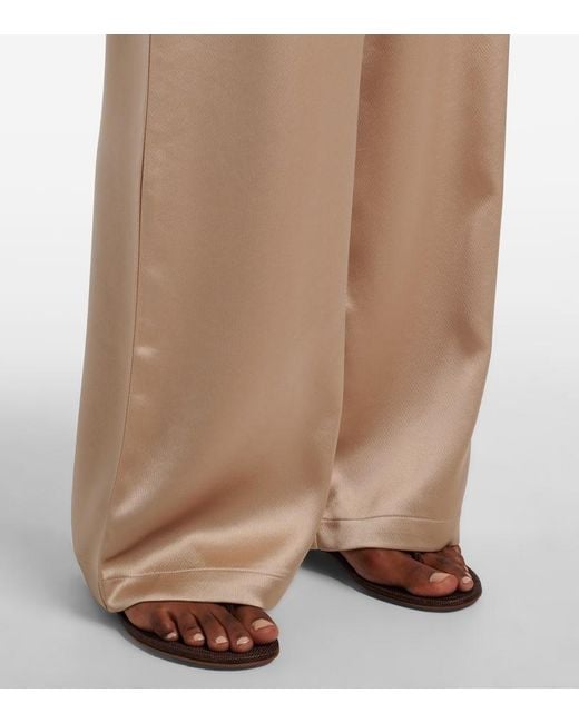 Leset Natural Weite Mid-Rise-Hose Barb Aus Satin