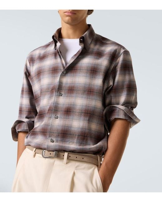 Camicia di Brioni in Brown da Uomo
