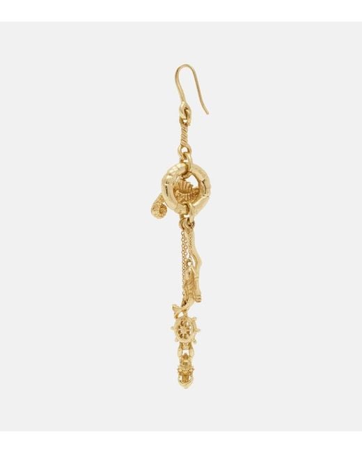 ALÉMAIS Metallic Mismatched Sea Drop Earrings
