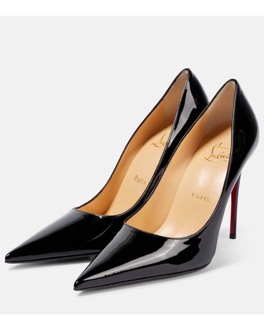 Christian Louboutin Black Pumps Kate Max 100 Aus Lackleder