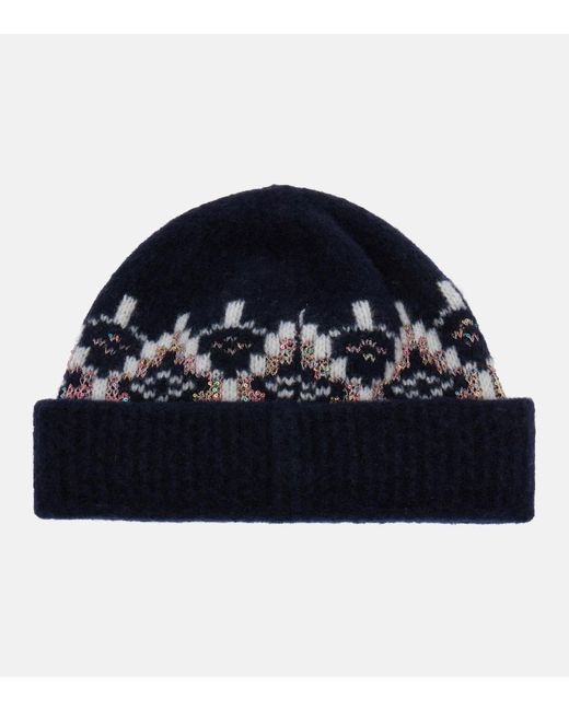 Berretto Fair Isle di Loewe in Blue