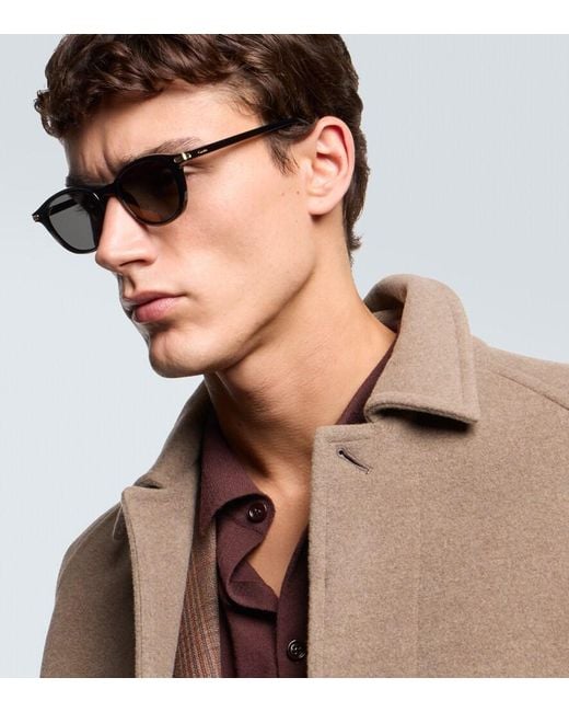 Cartier Brown Signature C De Cartier Round Sunglasses for men