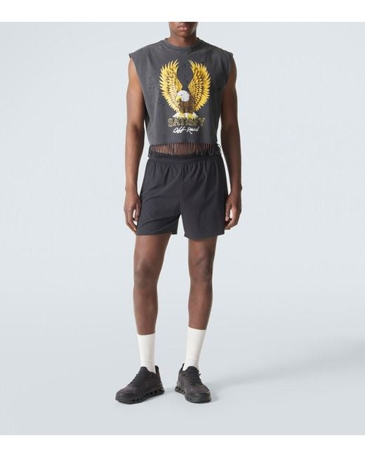 Satisfy Blue Mothtech Cropped Cotton Jersey Tank Top for men