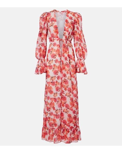 Bananhot Red Berta Floral Beach Cover-Up