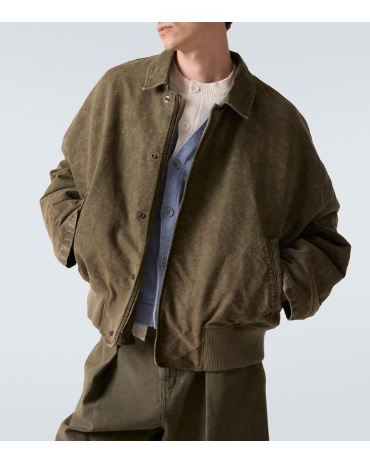 J.W. Anderson Green Cotton Bomber Jacket for men