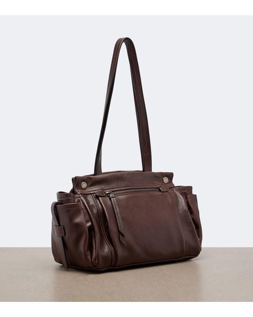 Prada Brown Route Medium Leather Tote Bag