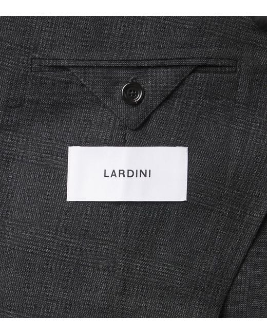 Lardini Black Prince Of Wales Check Suit for men