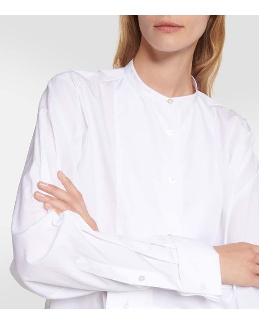 Camicia oversize Amalia in popeline di The Row in White