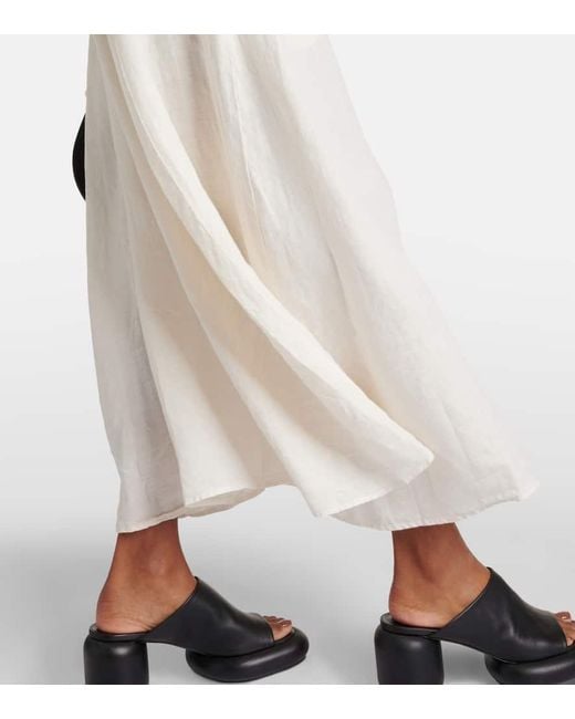 Velvet White Bailey Linen Maxi Skirt