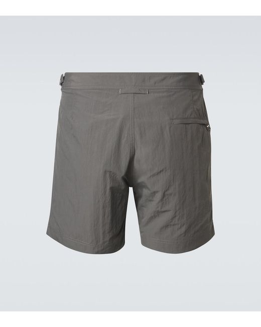 Orlebar Brown Gray Bulldog Swim Trunks for men