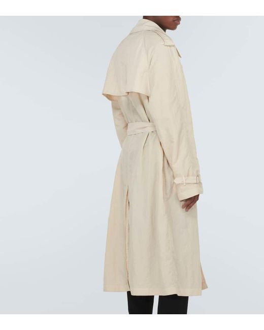 Abrigo cruzado de nylon texturizado Burberry de hombre de color Natural