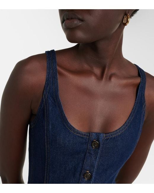 Citizens of Humanity Blue X Argent Farrow Denim Midi Dress