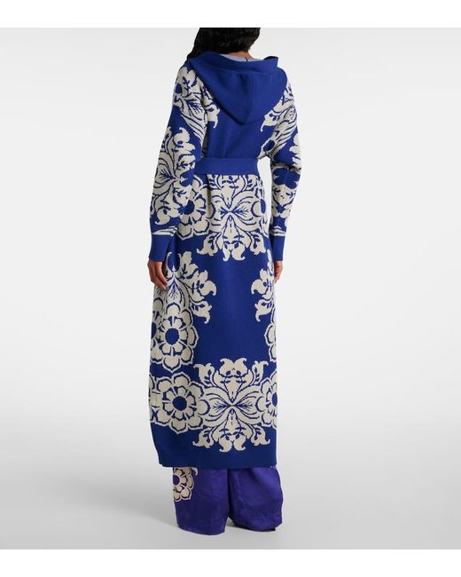 Etro Blue Hooded Cardigan