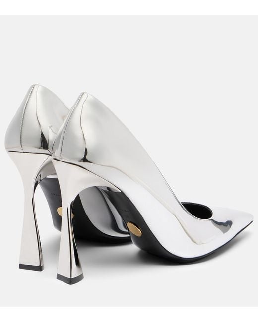 Stella McCartney White Elsa 103 Metallic-Effect Pumps