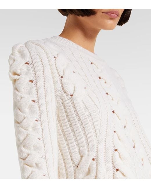 Alexander McQueen Natural Pullover Aus Wolle Und Kaschmir