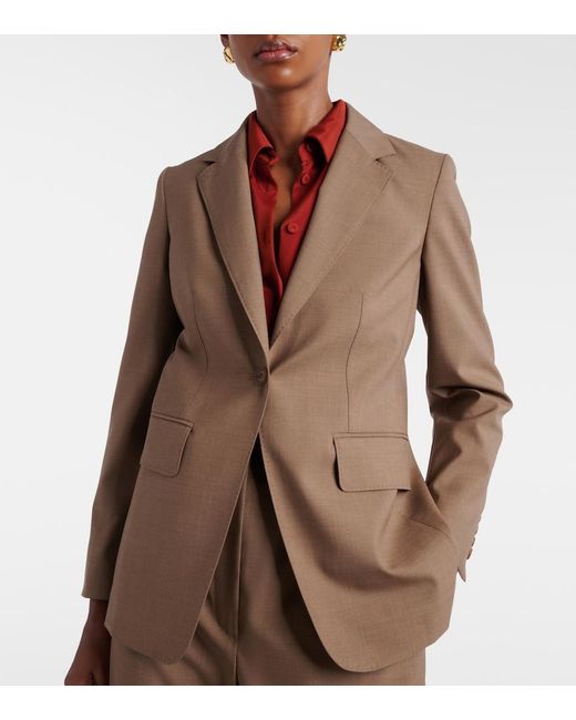 Max Mara Brown Circense Virgin Wool Blazer