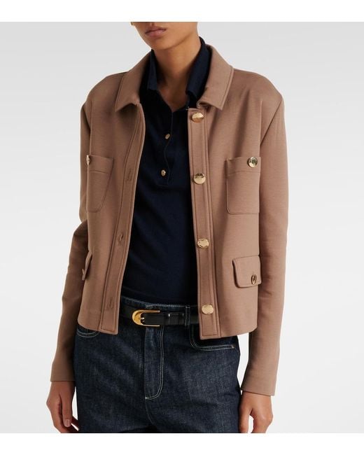 Max Mara Brown Cotton-Blend Jacket