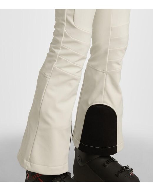 Perfect Moment White Aurora High-Rise Soft Shell Flared Ski Pants