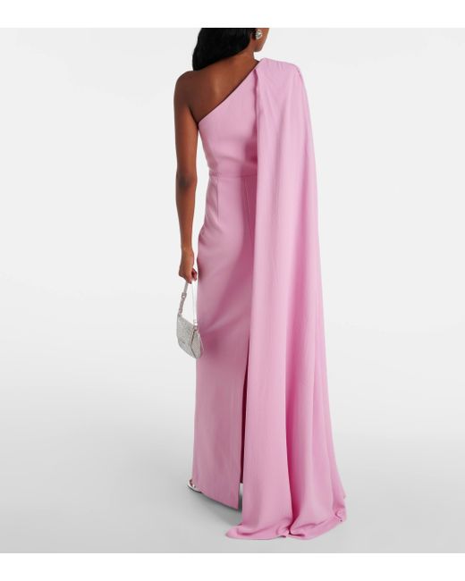 Rebecca Vallance Pink Odetta One-Shoulder Gown