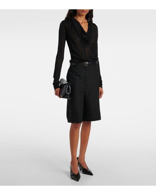 Totême Black Draped Top