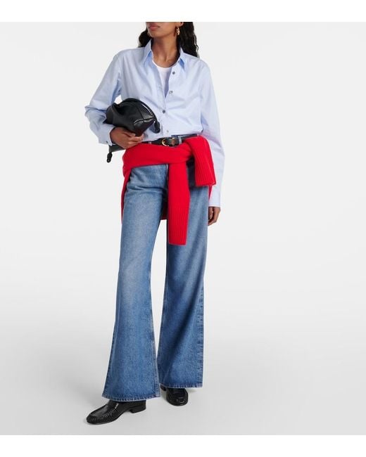 Citizens of Humanity Blue Paloma Mid-Rise Wide-Leg Jeans