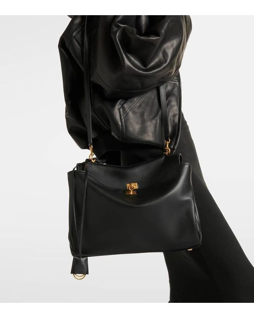 Balenciaga Black Tote Bag Rodeo Medium Aus Leder
