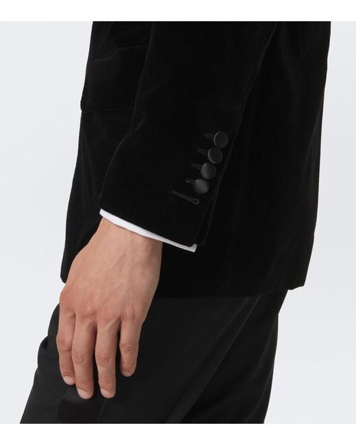 Tom Ford Black Atticus Velvet Suit Jacket for men