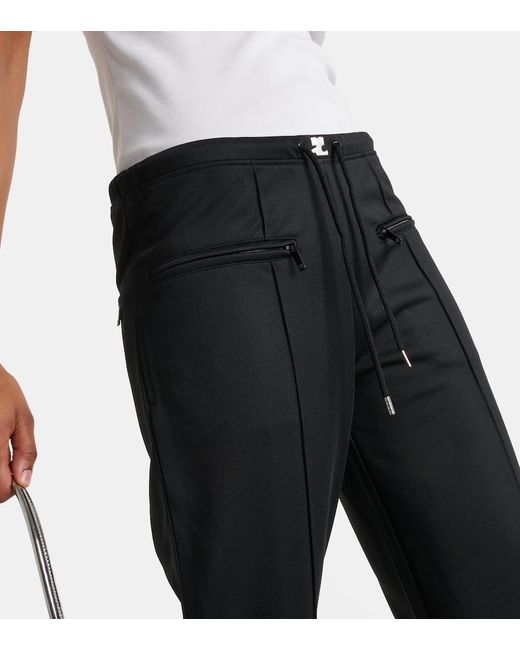 Pantaloni sportivi Interlock in jersey di Courreges in Black