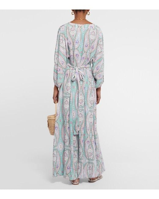 Melissa Odabash Blue Seline Paisley Maxi Dress