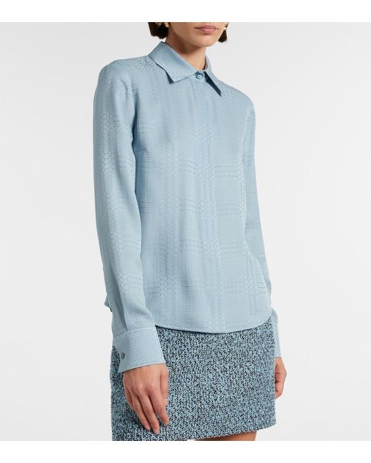 Camisa De Seda Gucci de color Blue
