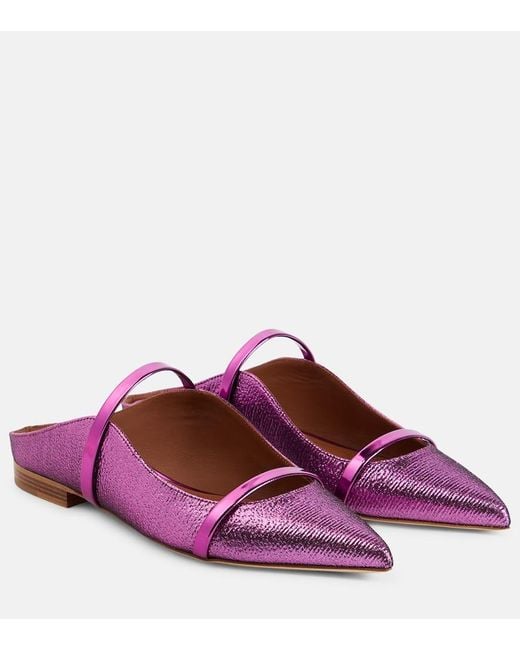 Malone Souliers Purple Maureen Lurex® Slippers