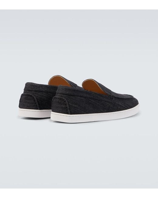 Christian Louboutin Black Varsiboat Denim Loafer for men