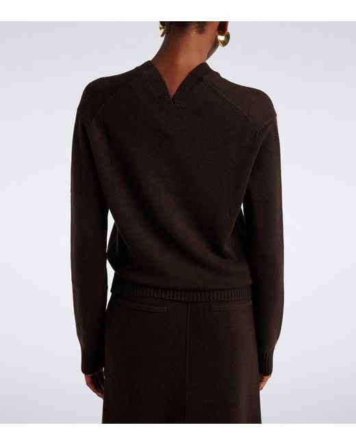 Jardin Des Orangers Black Wool And Cashmere Sweater