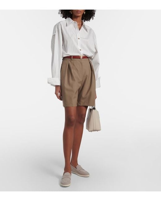 Mocassins En Daim Tod's en coloris White