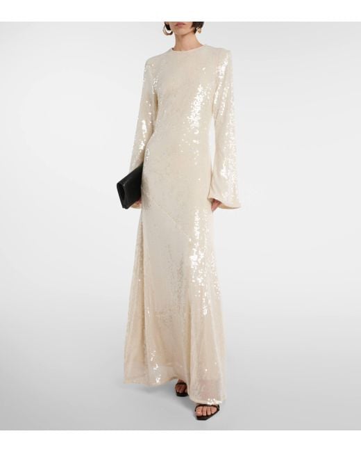 ROTATE BIRGER CHRISTENSEN White Sequined Gown