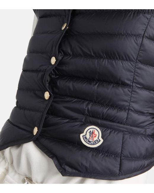 Moncler Blue V-neck Down Vest