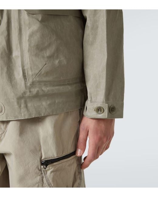Chaqueta Goggle Lens De Lino C P Company de hombre de color Gray