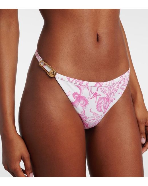 Versace Pink Printed Bikini Bottoms