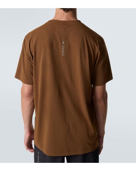 Loewe Brown X On Active Logo Jersey T-Shirt for men