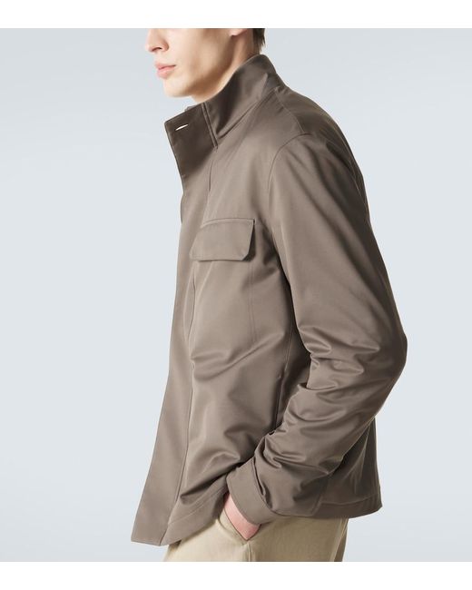Zegna Brown Motorin 125Cc Technical Field Jacket for men
