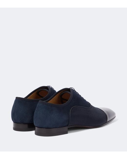 Christian Louboutin Blue Greggo Leather Oxford Shoes for men