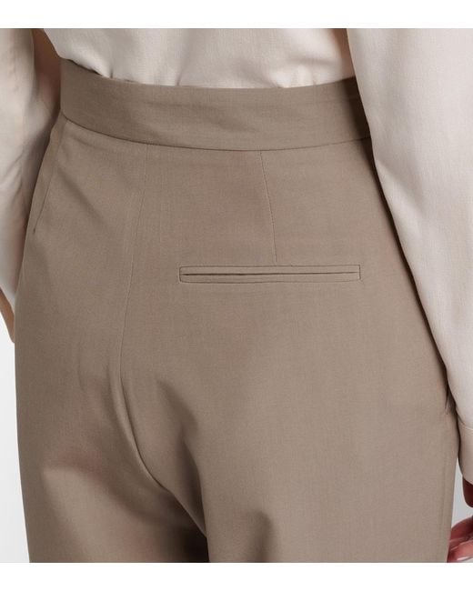 The Row Brown Eranza Wool Straight Pants