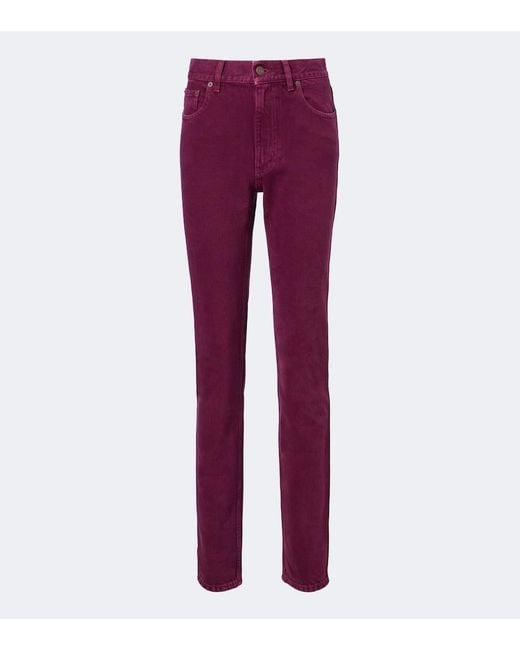 Chloé Purple Mid-Rise Slim Jeans