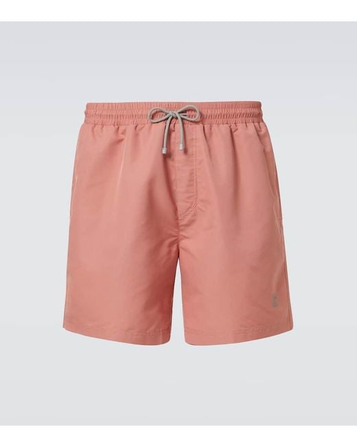 Brunello Cucinelli Badeshorts in Pink für Herren