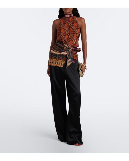 Top Estampado Dries Van Noten de color Brown
