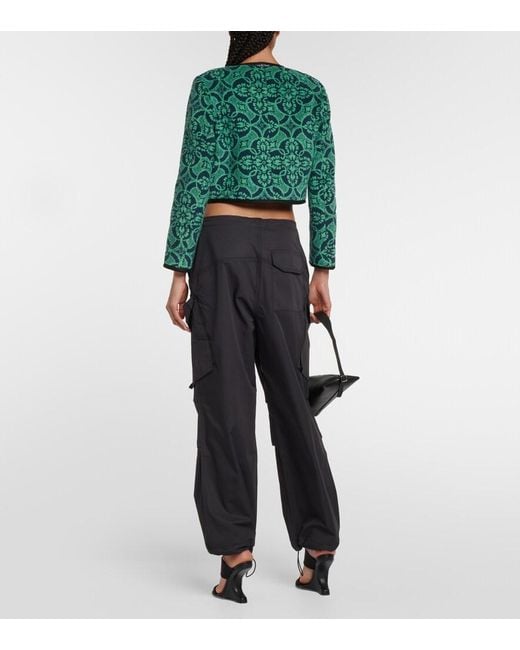 Agolde Black Ginerva Cotton Cargo Pants