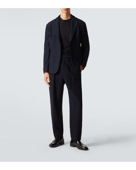 Giorgio Armani Black Cotton Jersey T-Shirt for men