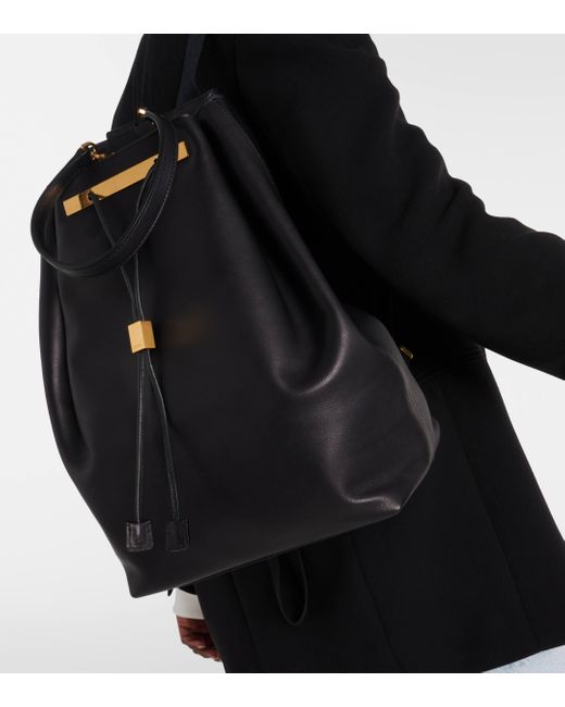 The Row Black Backpack 11 Leather Backpack