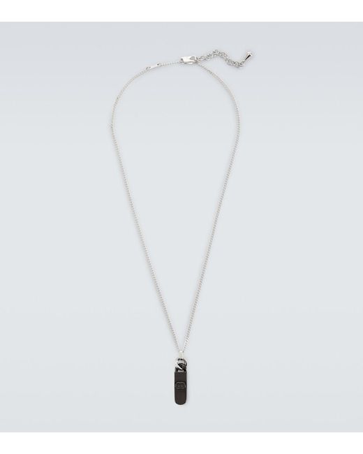 Collana Con Pendente Interlocking G di Gucci in White da Uomo