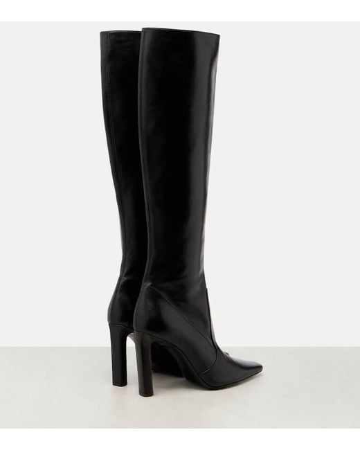 Botas Altas Francoise 95 De Piel Saint Laurent de color Black